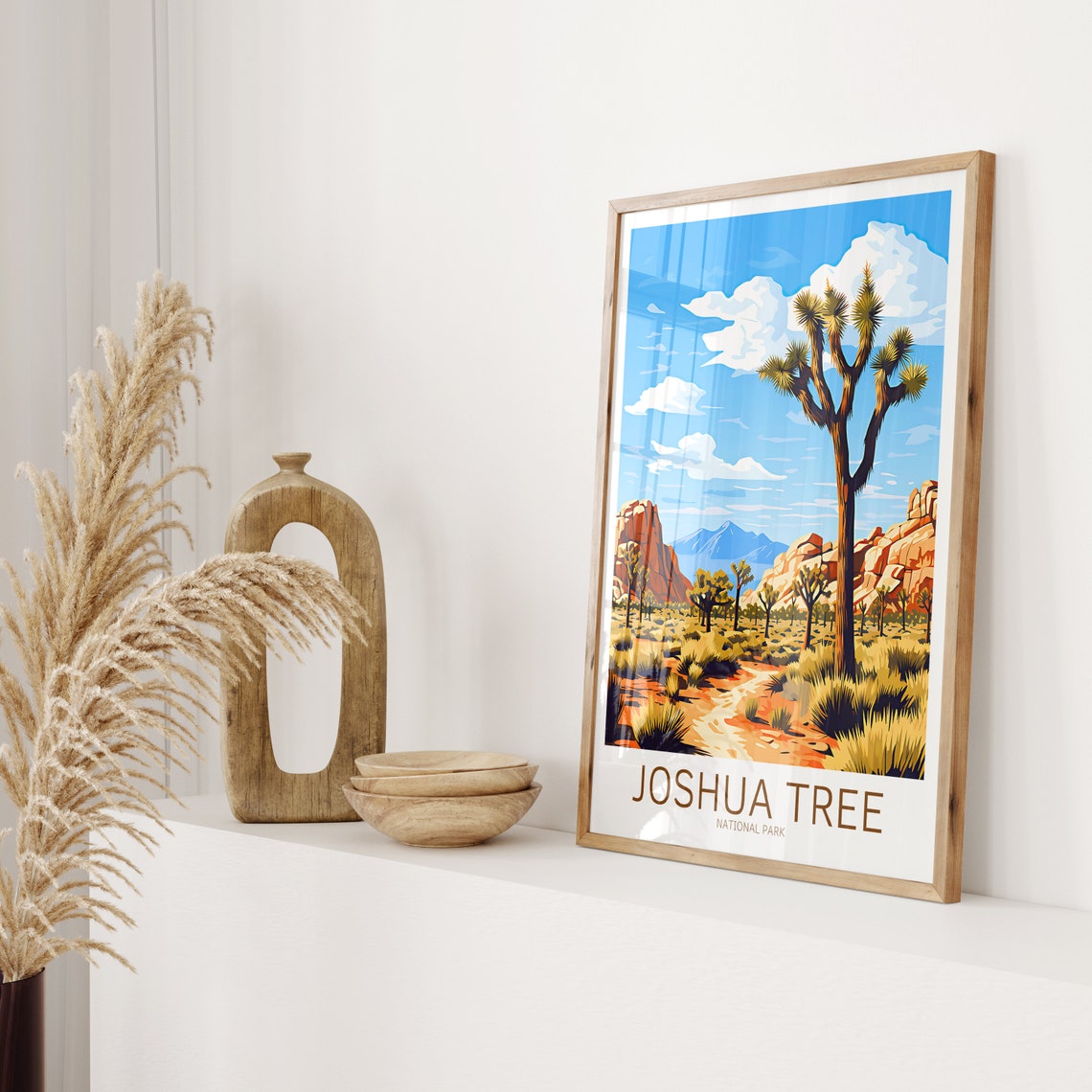 Joshua Tree National Park Desert Red Rocks Dunes Trail Poster - Image 2