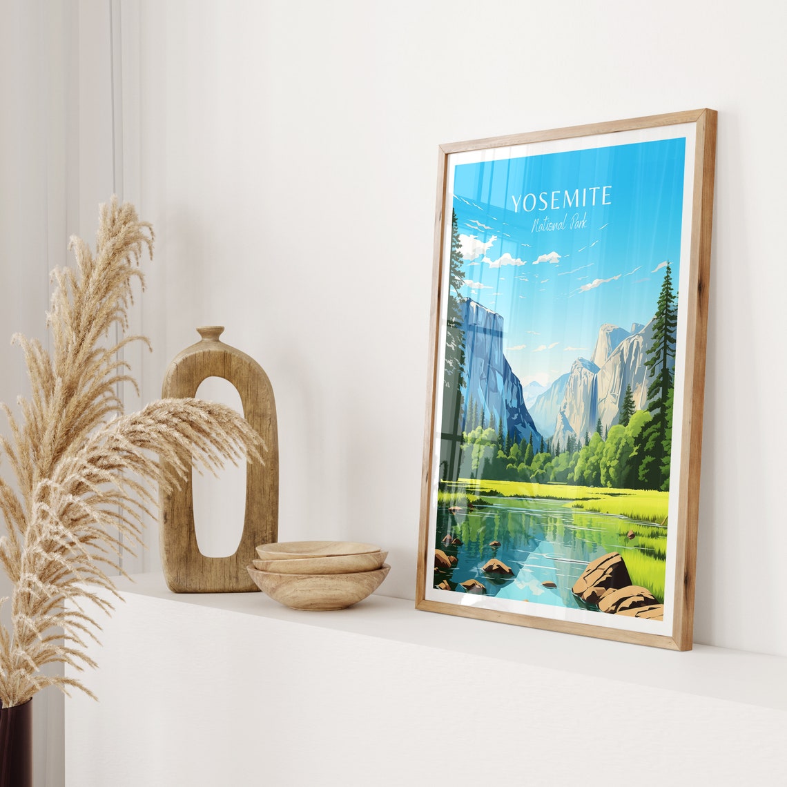 Yosemite National Park Valley Waterfall Scenic Landscape Travel Poster - Image 2