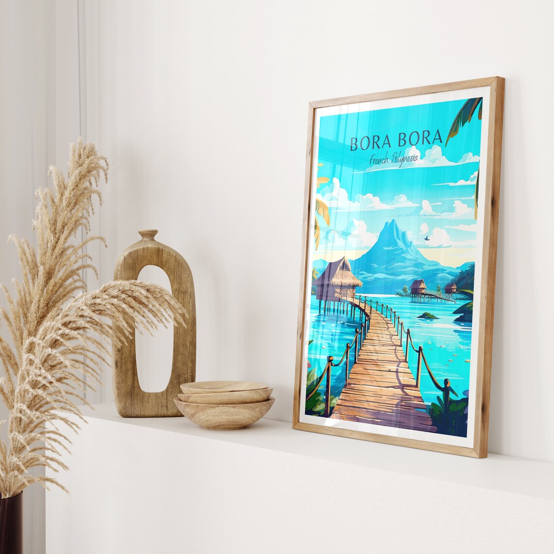 Bora Bora Vintage Travel Poster, Retro Travel Poster - Image 2