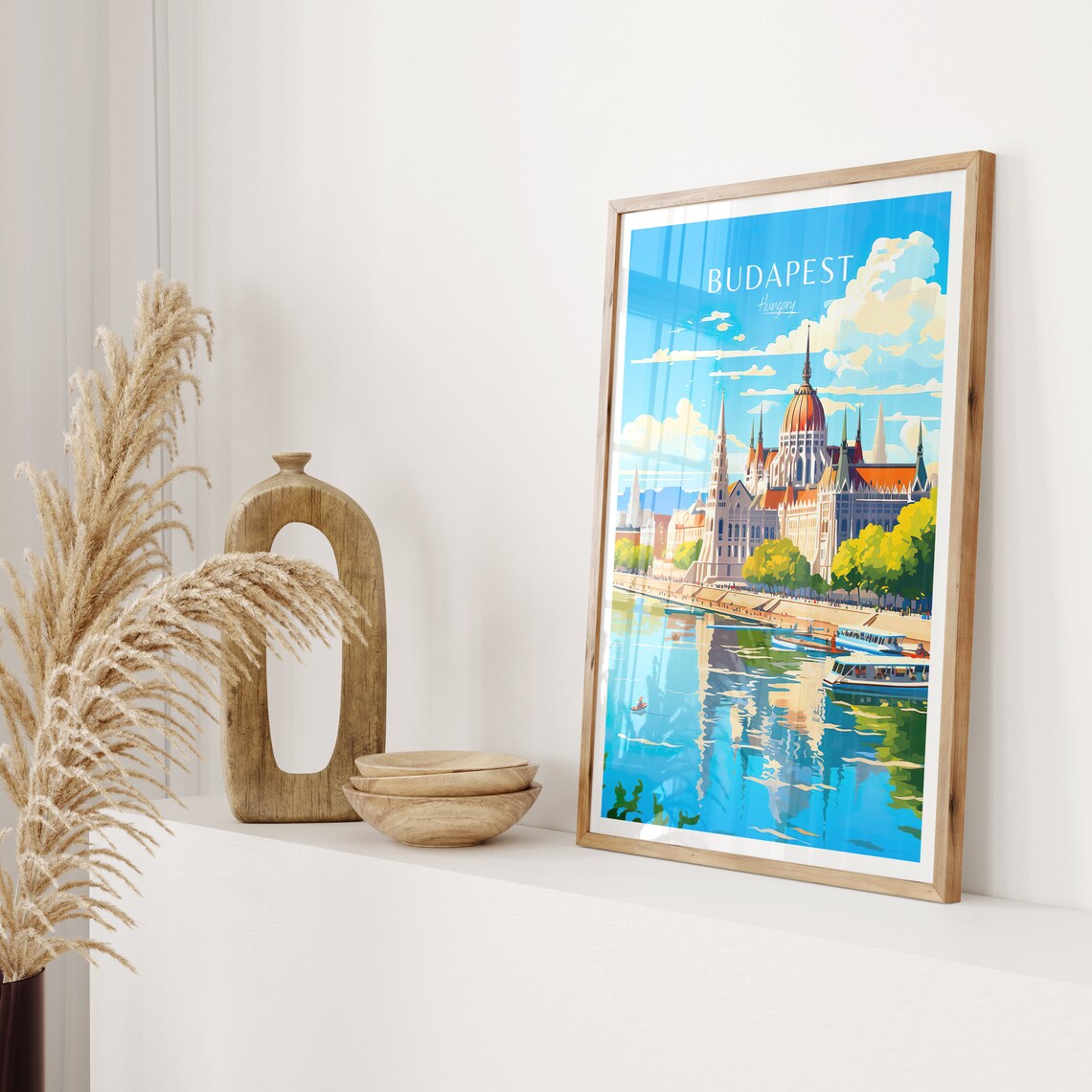 Budapest Vintage Travel Poster, Hungary Travel Poster - Image 2