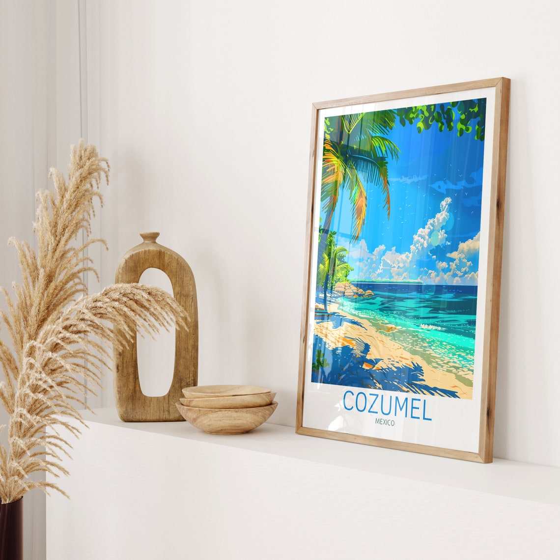Cozumel Travel Poster Mexico Wall Art The Perfect Gift And A Lasting Travel Memory Art Print - Image 2