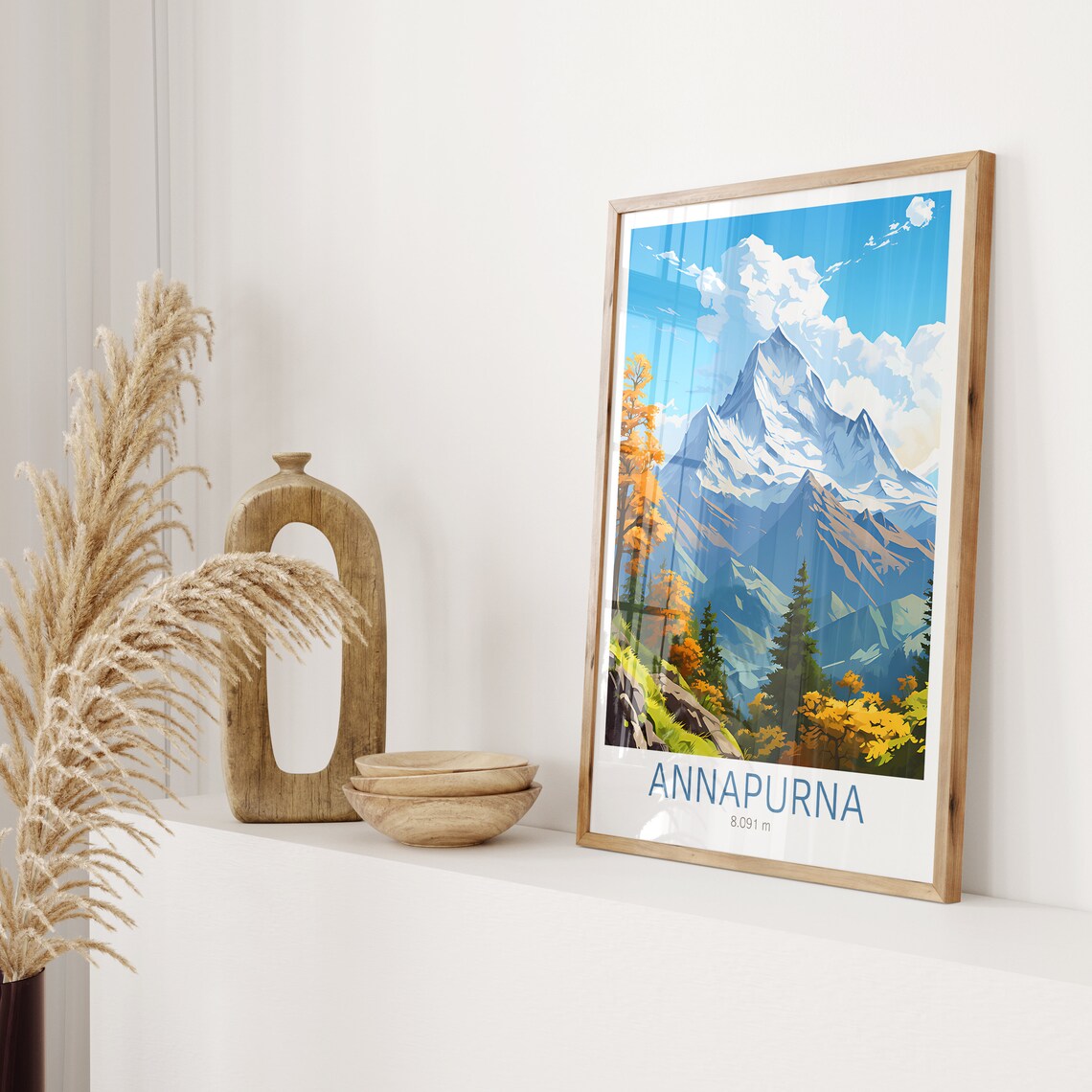 Annapurna Travel Poster, Nepal Wall Art Print - Image 2