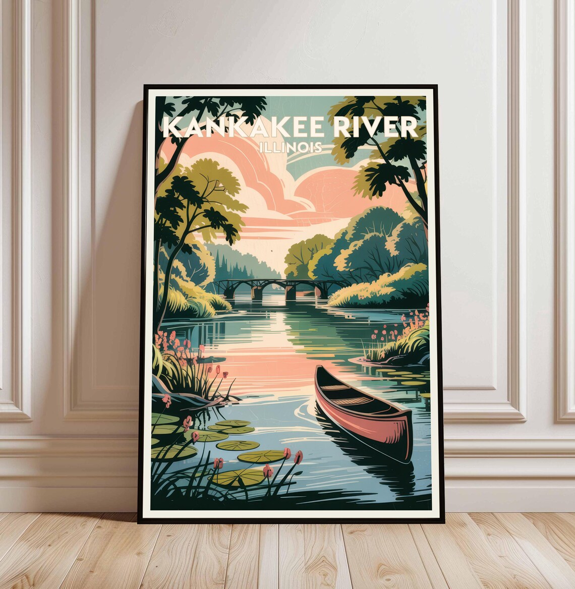 Kankakee River State Park Travel Poster, Illinois