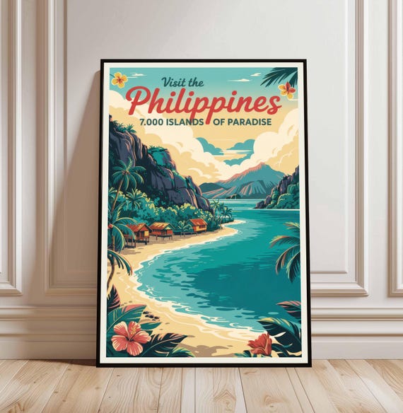 Philippines Travel Print Asia Poster Wall Art Wallart