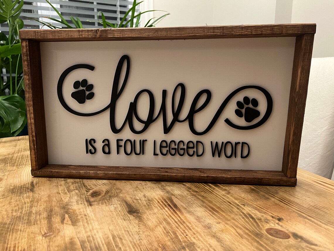 Love Is A Four Legged Word Farmhouse Art Print