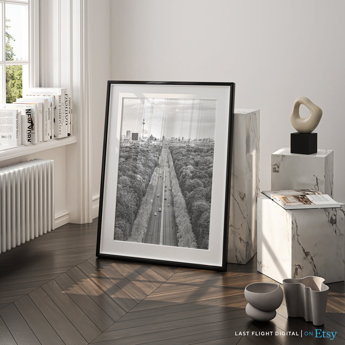 Berlin TV Tower Travel Poster, City Skyline Print - Image 4