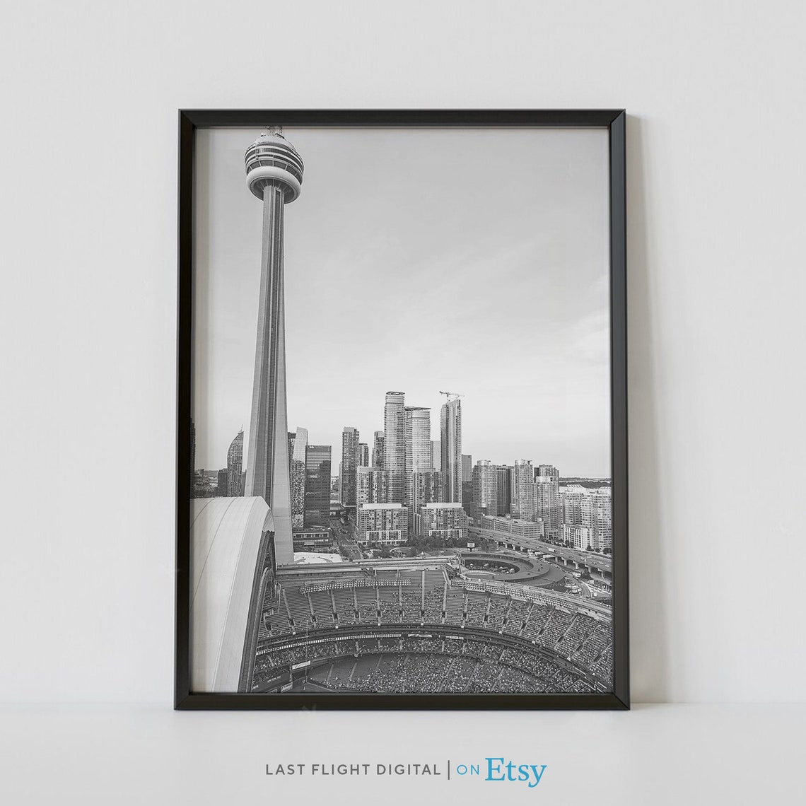 Canada Toronto CN Tower Rogers Centre Skyline City View Poster
