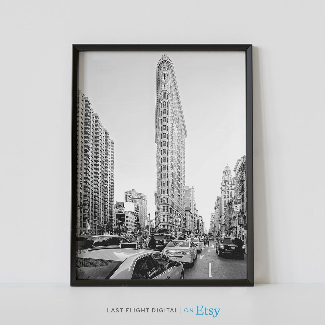 New York Print Flatiron New York Wall Art New York Poster New York City Nyc Black And White Photo Cityscape Skyline City Streets