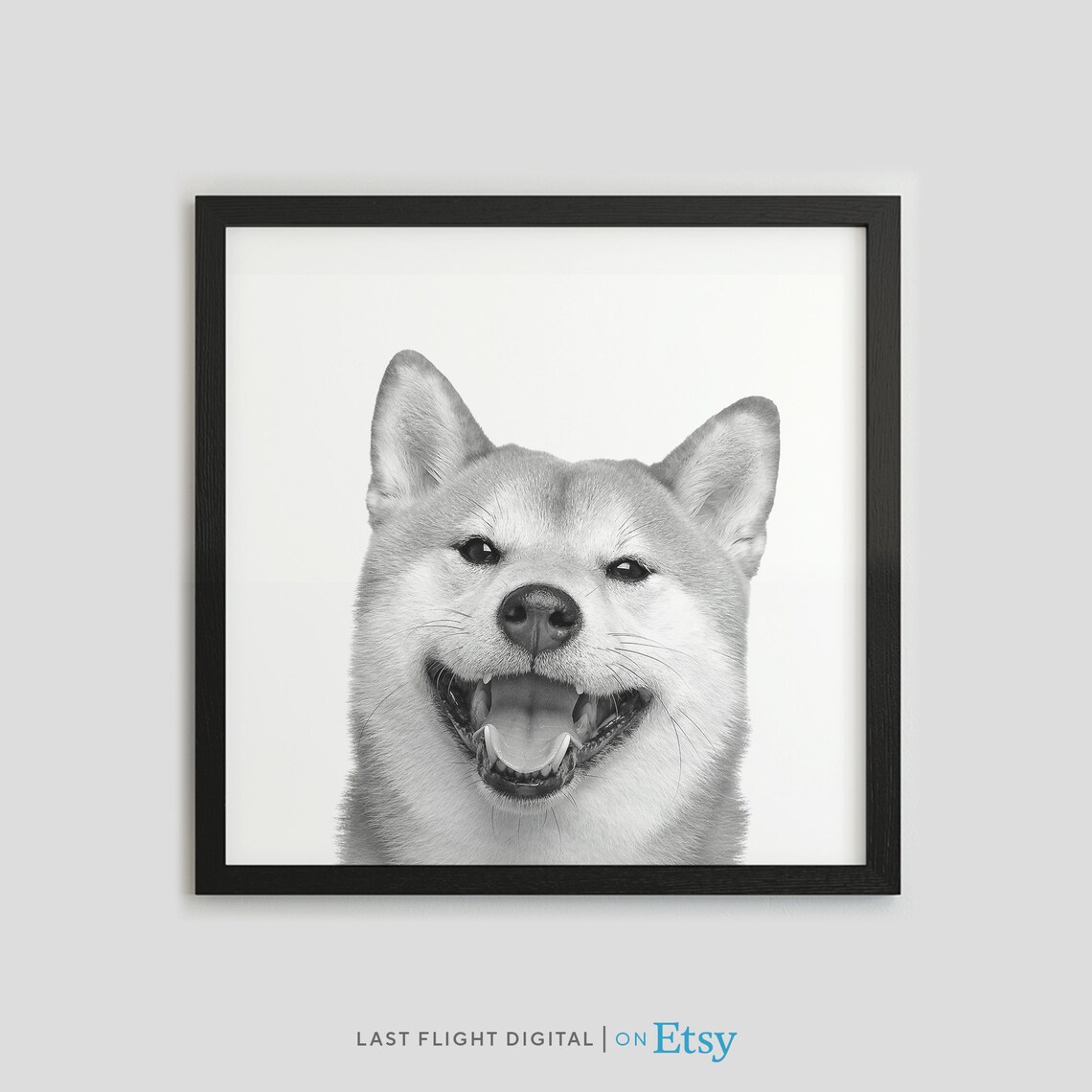 Shiba Inu Dog Poster, Kids Room Dog Art Print
