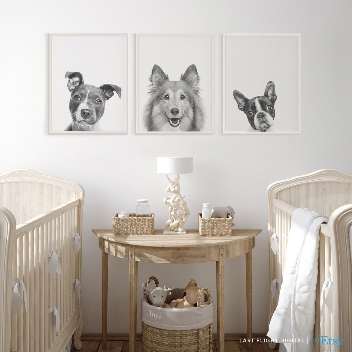 Dog Print Sheltie Dog Poster Puppy Print Puppy Poster Kids Room Face Black White Photo Nursery Shetland Sheepdog Print - Image 5