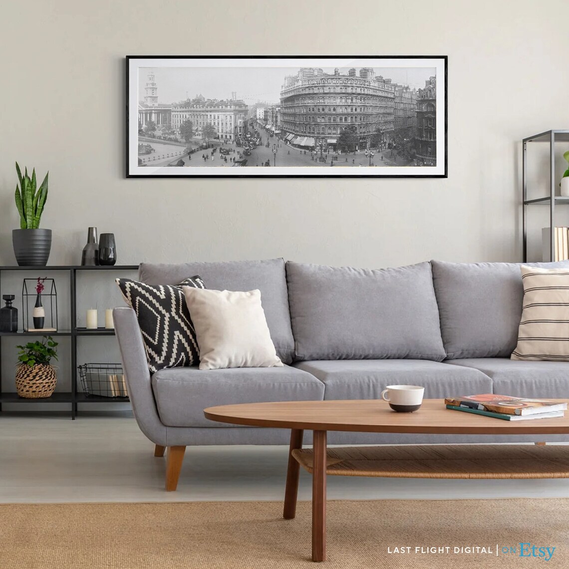 Historic London 1908 Trafalgar Square Vintage Panorama Photo Poster - Image 5