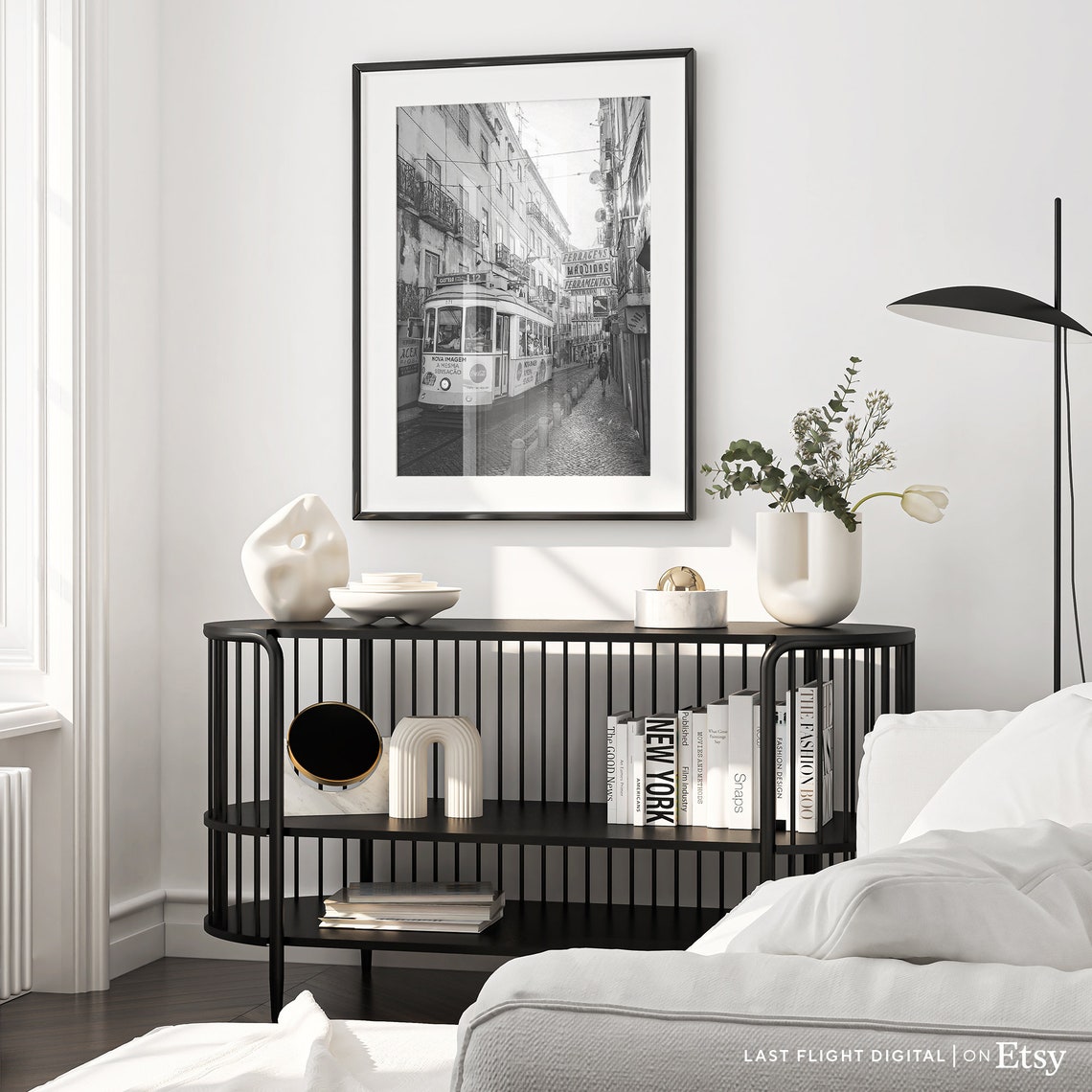 Portugal Print Porto Poster Tram Trolley Porto Print Portugal Poster Wall Art Europe Black And White Photo City Streets Skyline - Image 5