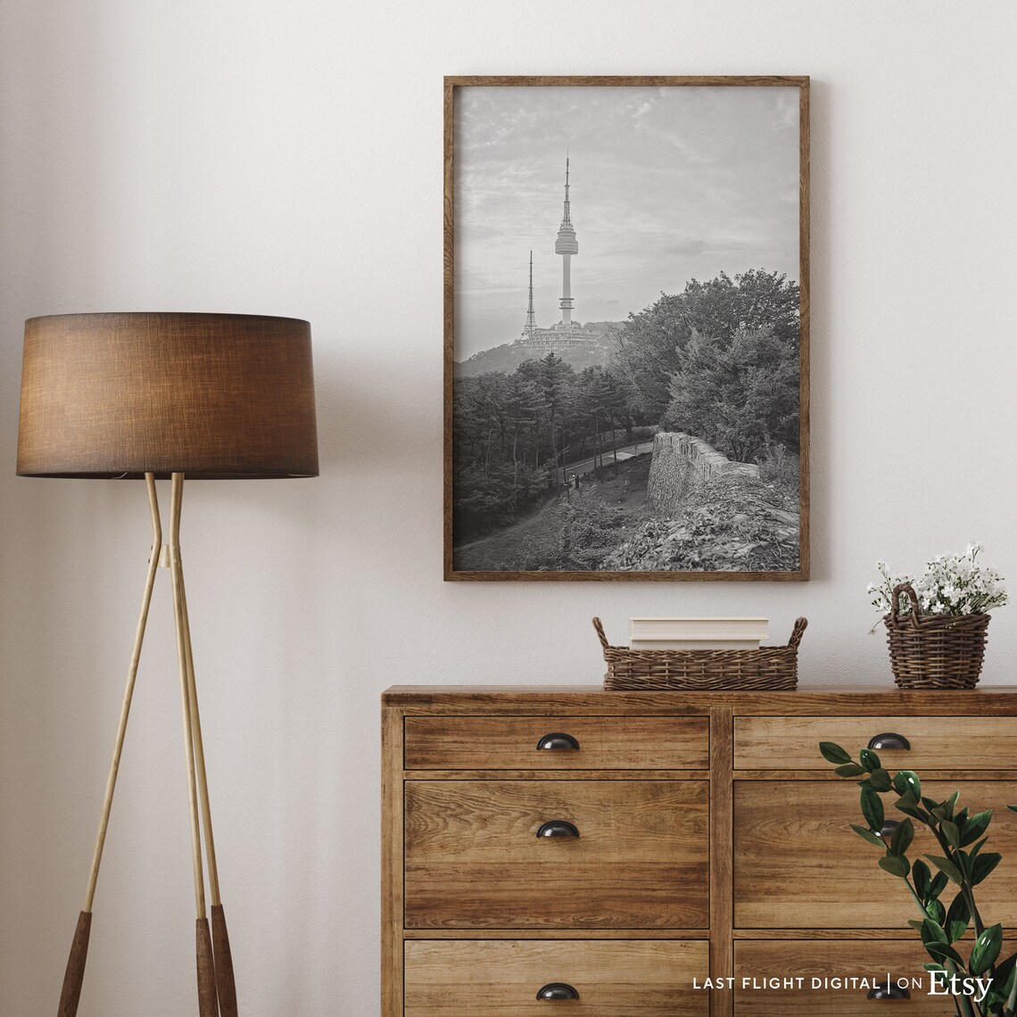 Seoul Poster, Namsan Seoul Tower Travel Poster - Image 4