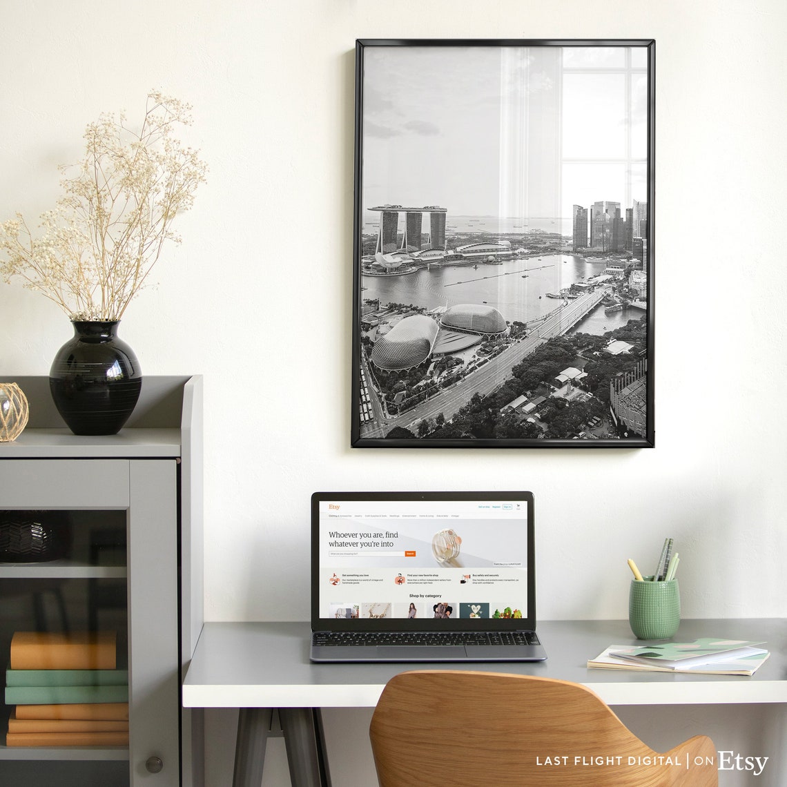 Singapore Print Singapore Poster Singapore Wall Art Travel Poster Malaysia Poster Black And White Photography Asia Art Garden Photo - Image 5