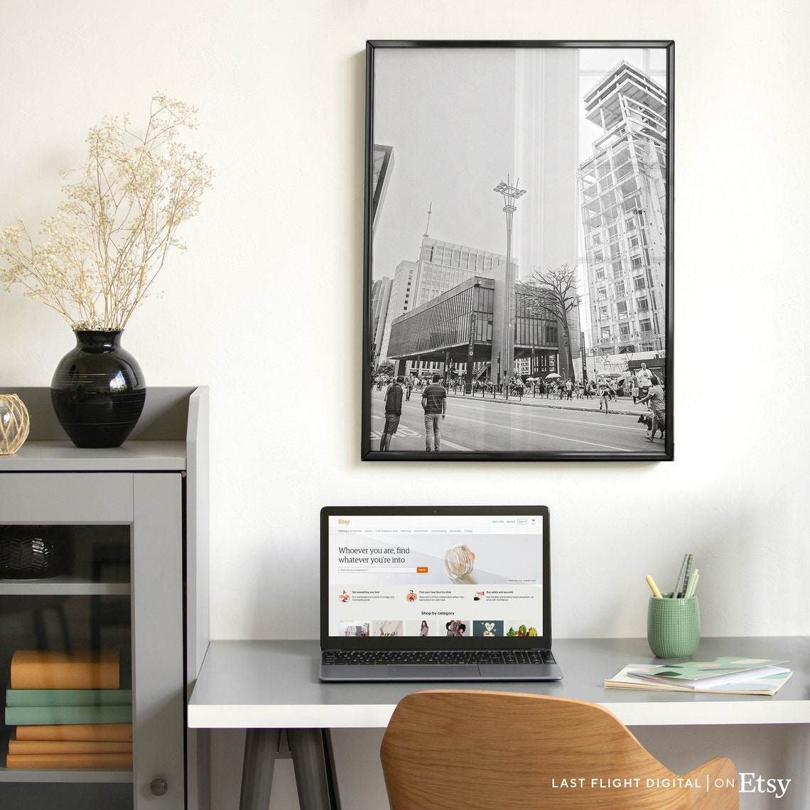 Brazil Print Sao Paulo Poster Paulista Avenue Museum Of Art Brazil Wall Art Skyline Black White Photo South America Brazil Poster - Image 5