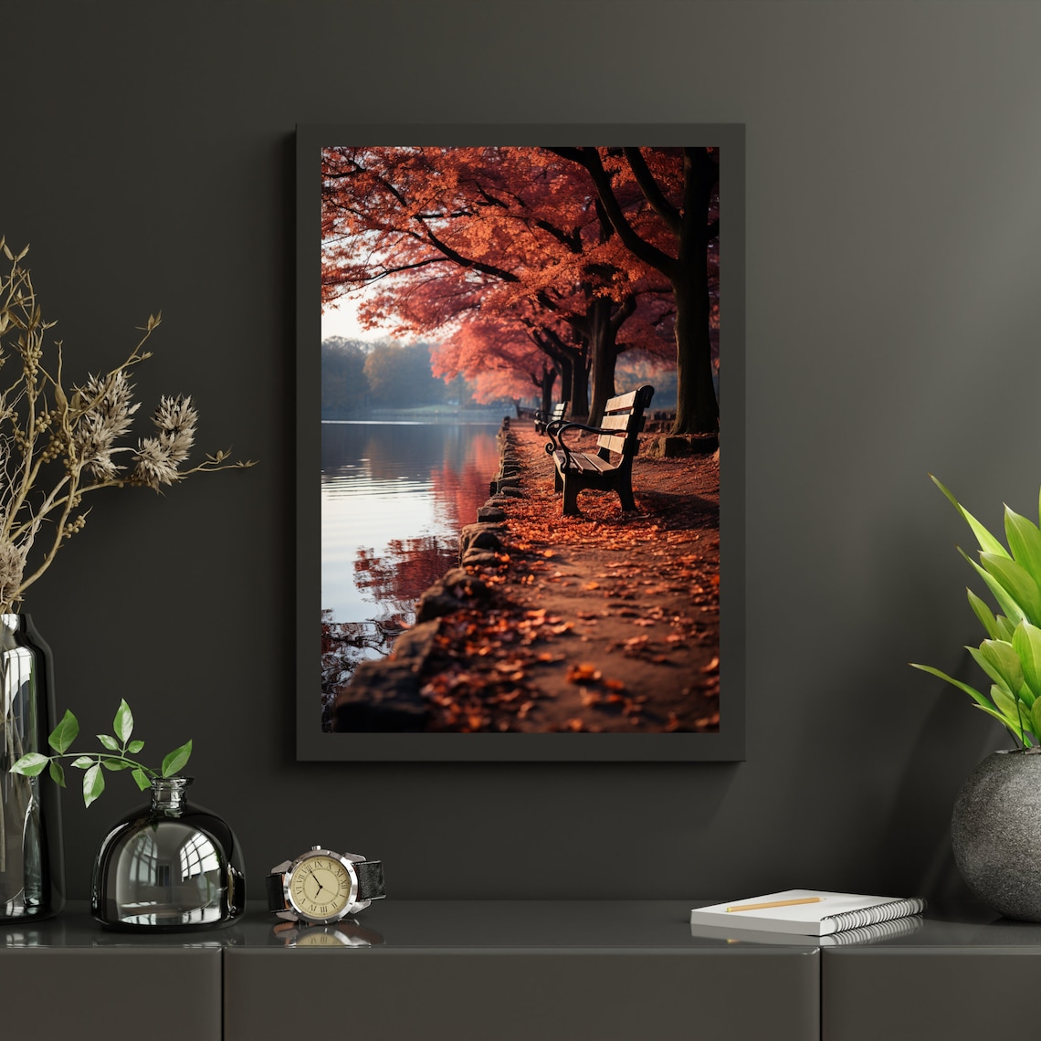 Autumn By The River Poster Print, Seasonal Decor - Image 4