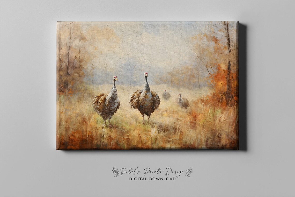 Rustic Fall Landscape Vintage Autumn Farmhouse Art Print - Image 3