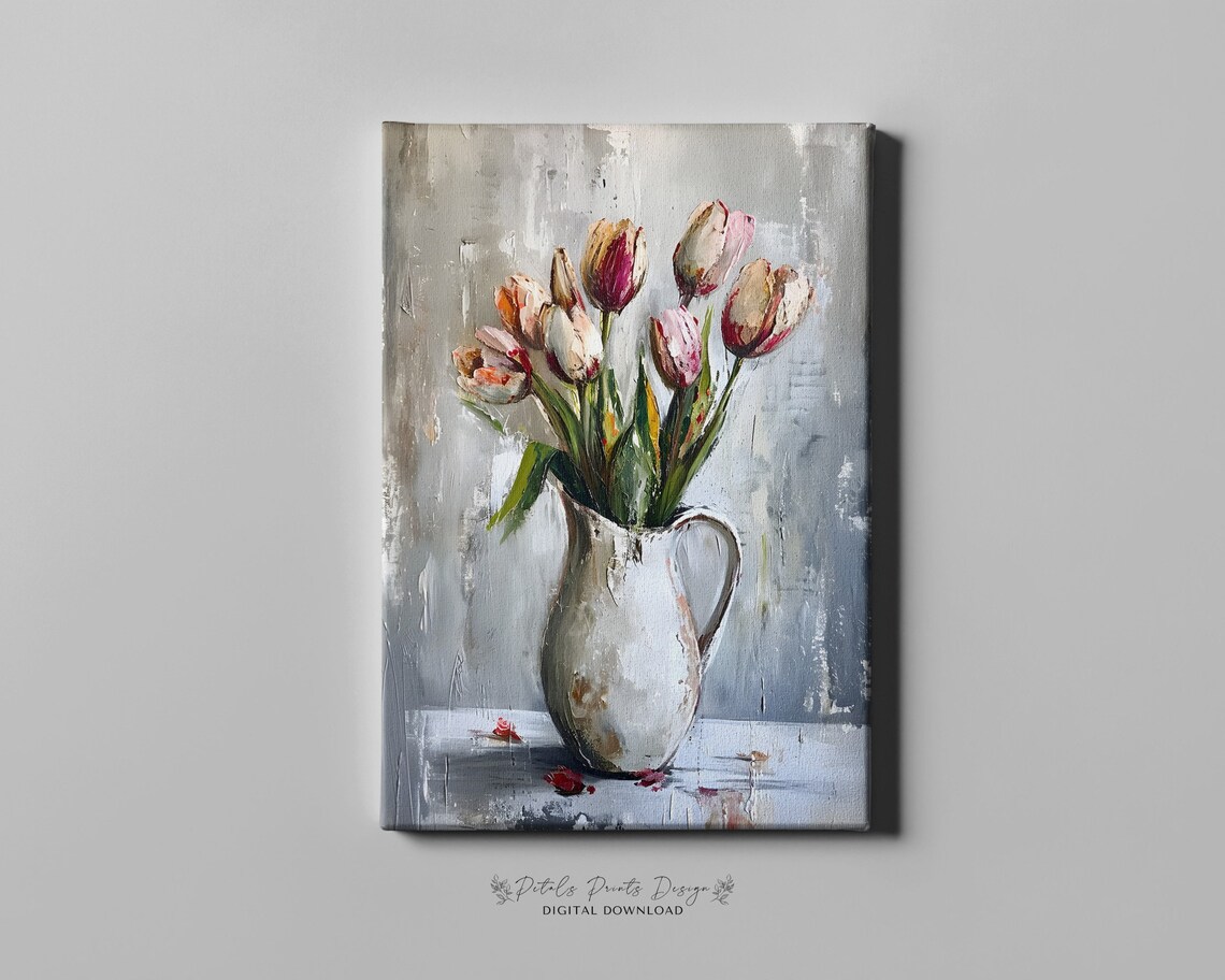 Vintage Floral Spring Art Print, Rustic Easter - Image 4