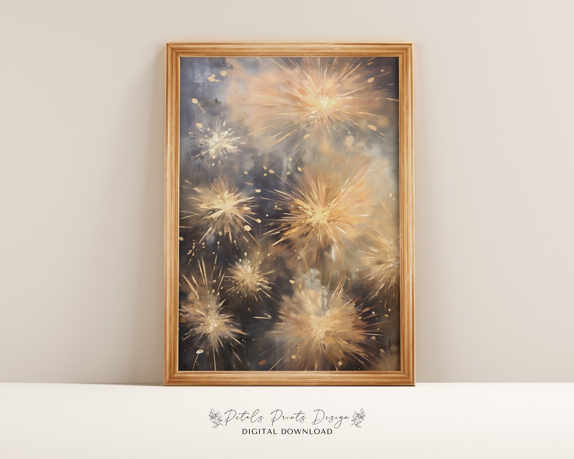 New Year's Eve 2024 Party Decor, Wall Art Print