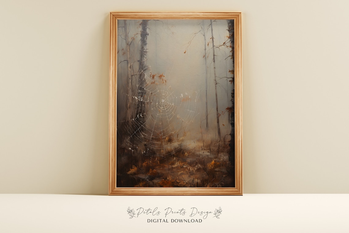 Halloween Webbing Vintage Style Art Print