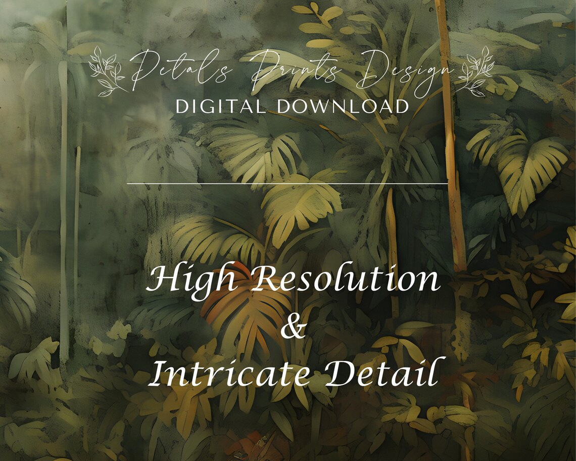 Vintage Jungle Trees Palm Tree Art Print - Image 3