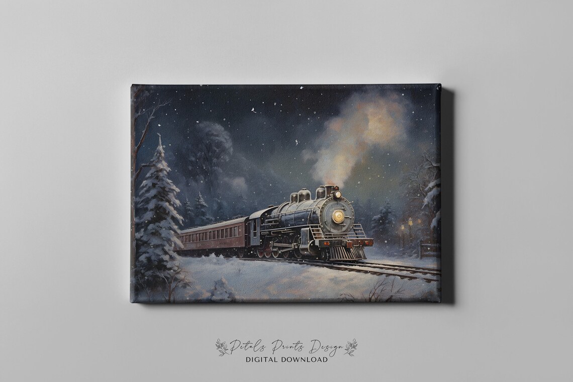 Christmas Wall Decor Rustic Christmas Art Poster - Image 4