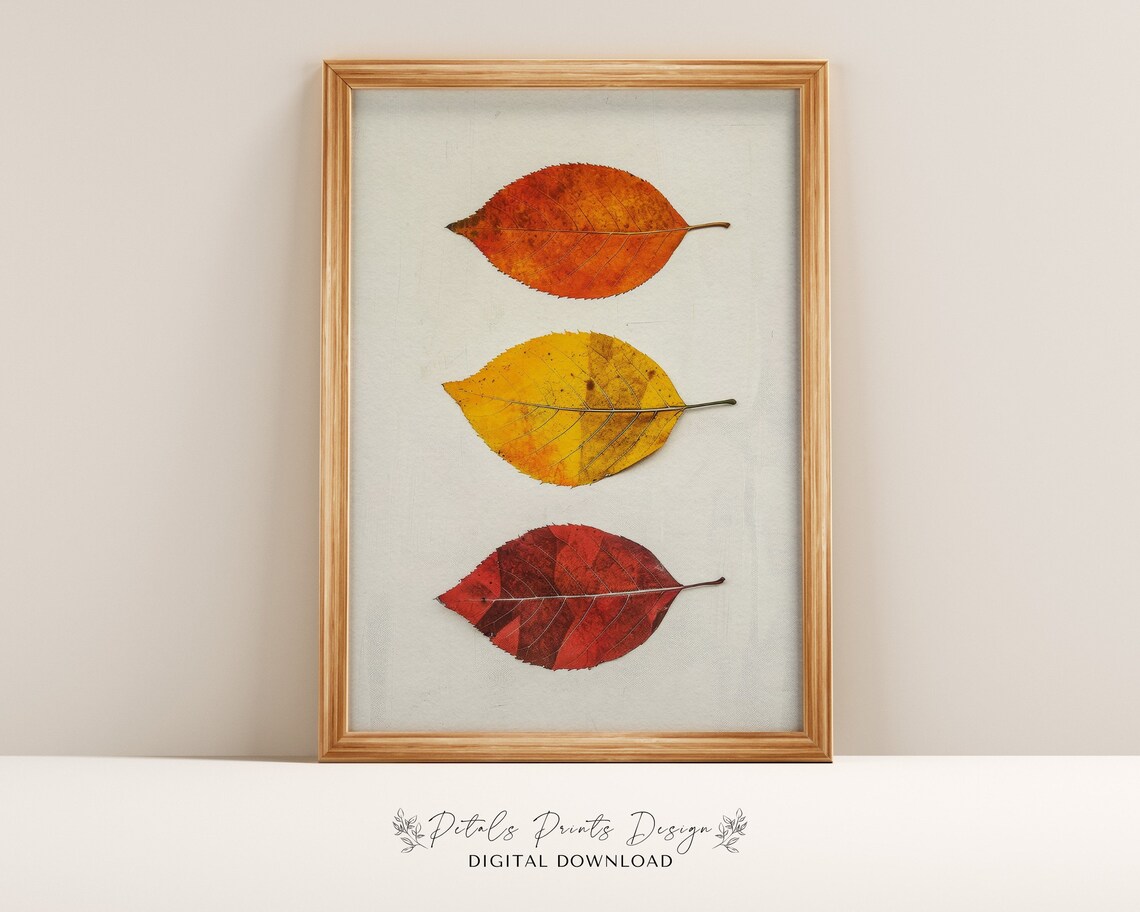 Vintage Autumn Leaf Still Life Art Print