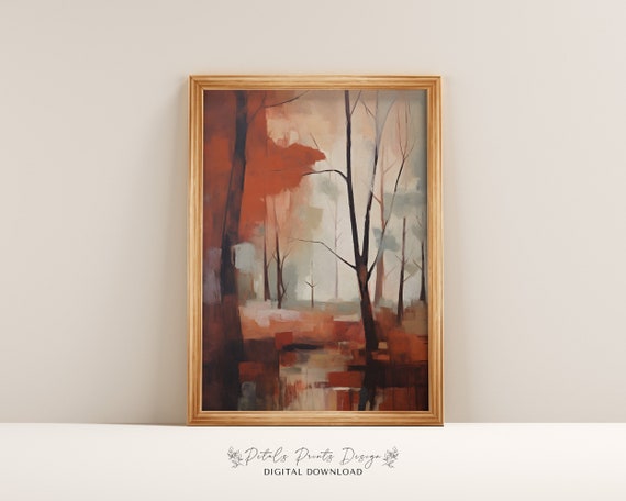 Modern Vintage Abstract Textured Wall Art Neutral Textured Art Prints Painting Artistic Art Print 2024