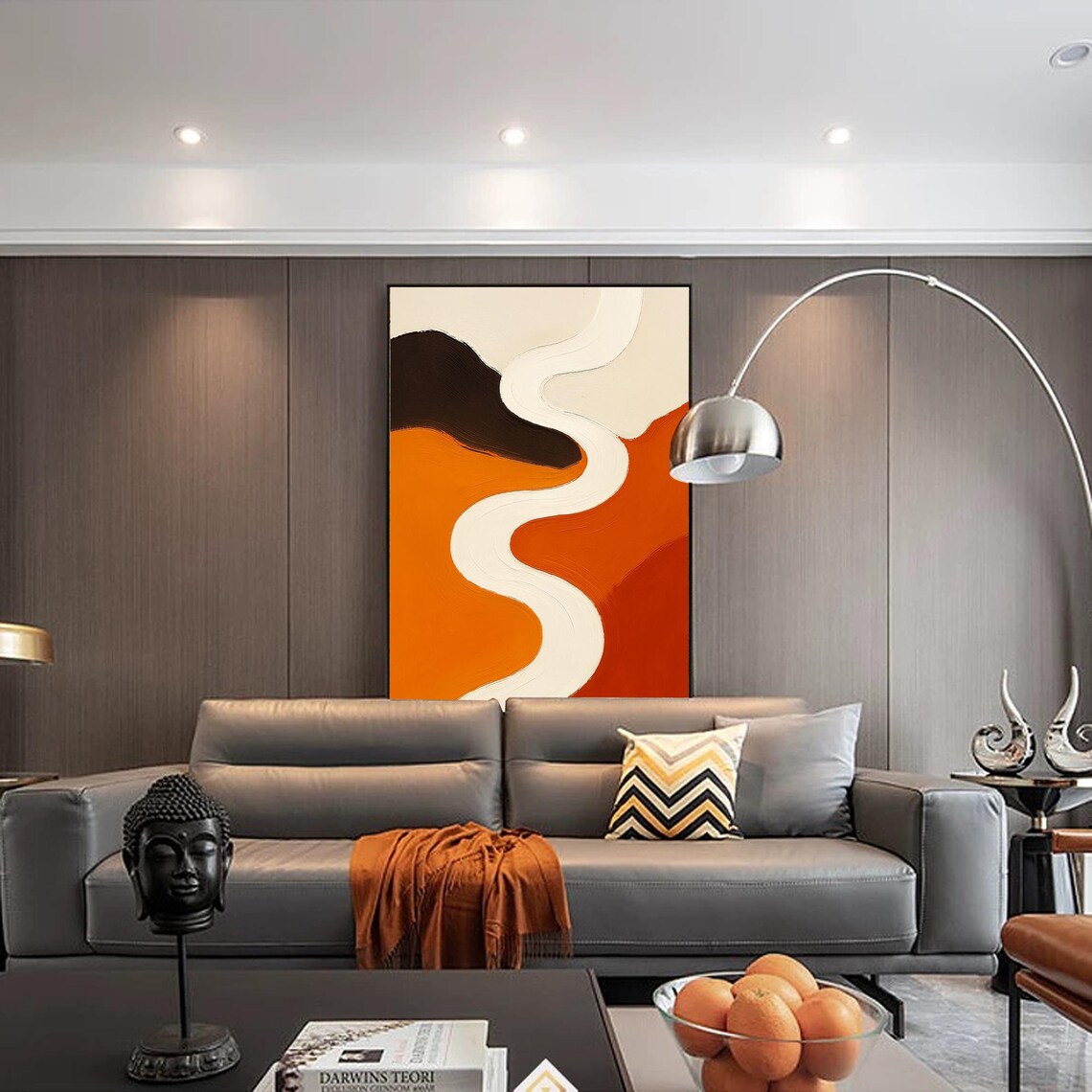 Abstract Painting, Minimalist Geometric Wall Art - Image 3