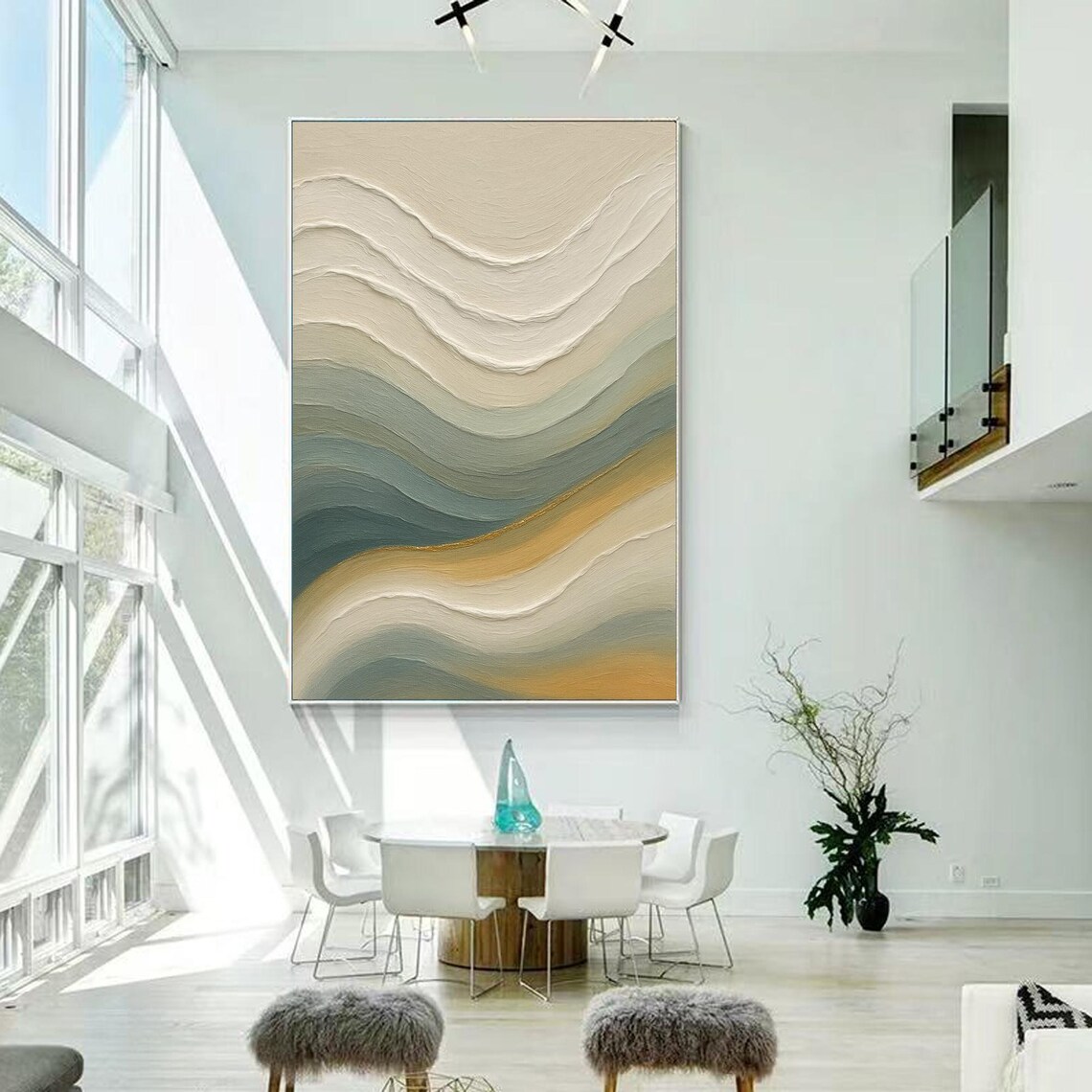 Abstract Wave Painting, Modern Minimalist Art Print - Image 4