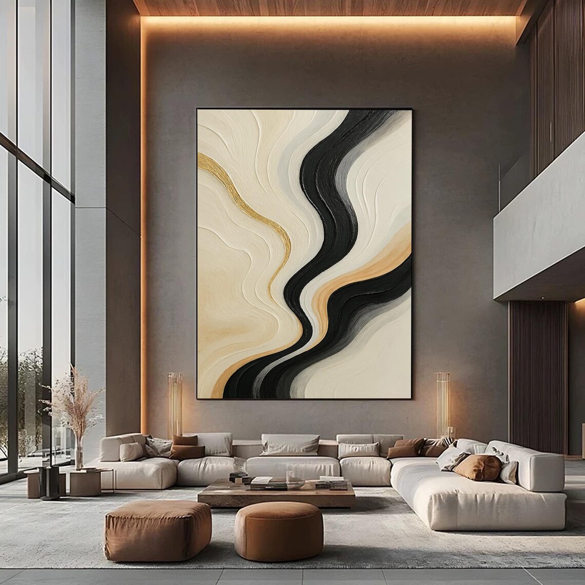 Minimalist Abstract 3D Textured Painting, Modern Decor - Image 2