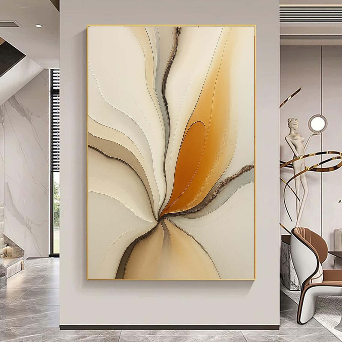 Original Abstract 3D Textured Painting, Minimalist Art - Image 3