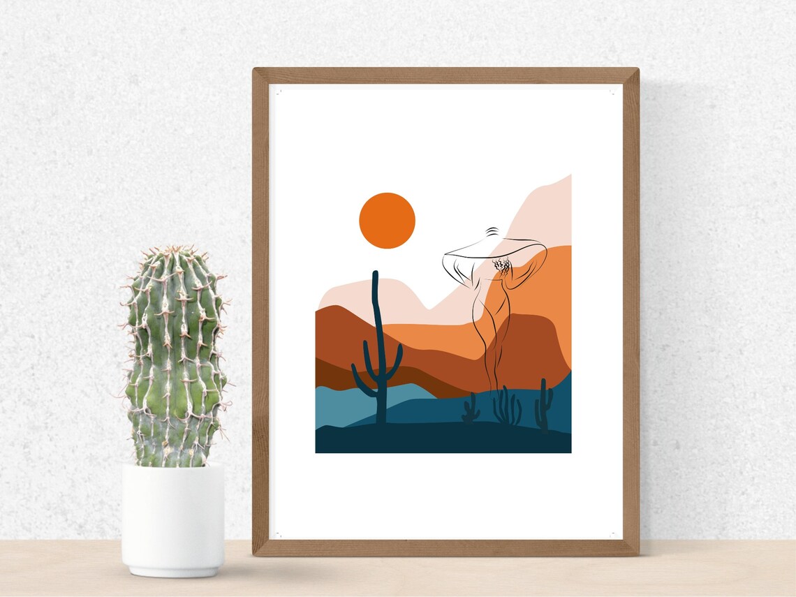 Desert Terrain Instant Wall Art Wall Art Landscape Wall Art - Image 3