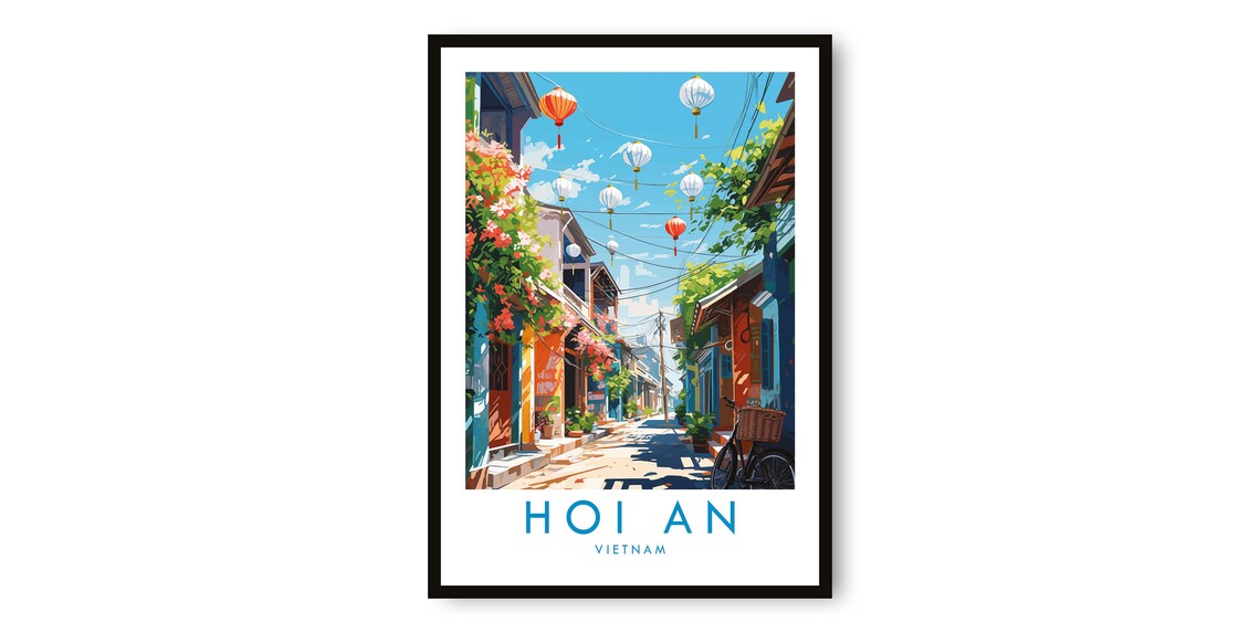 Hoi An Travel Poster, Vietnam Travel Decor