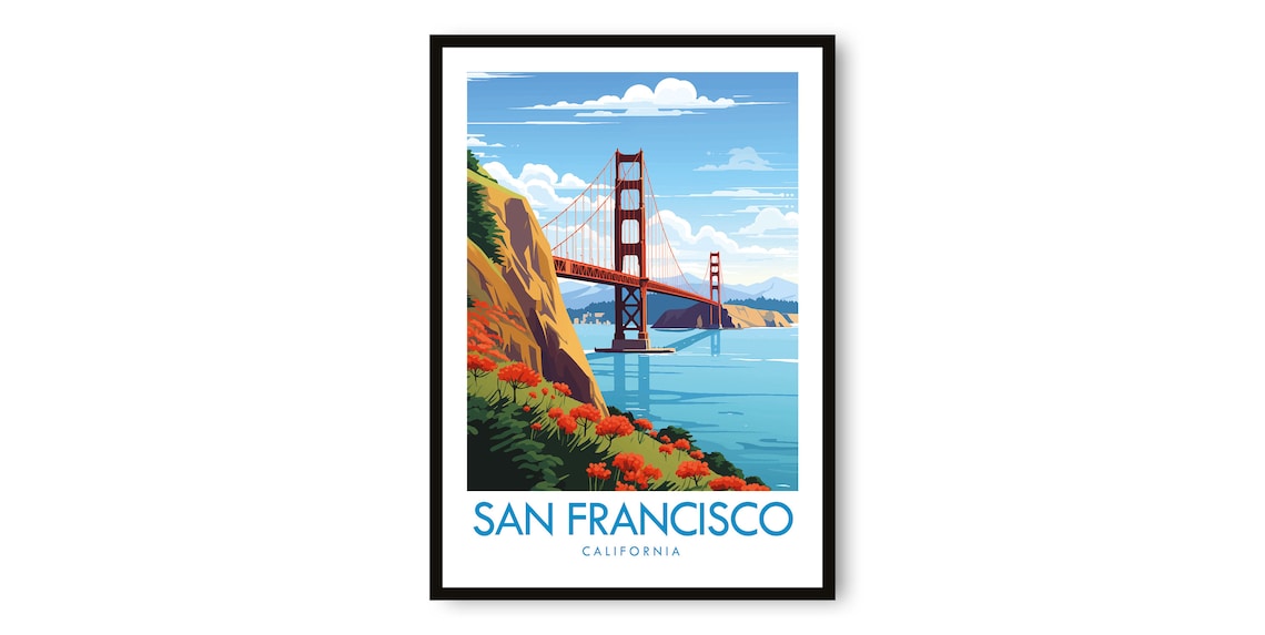 San Francisco Travel Poster, City Decor Print