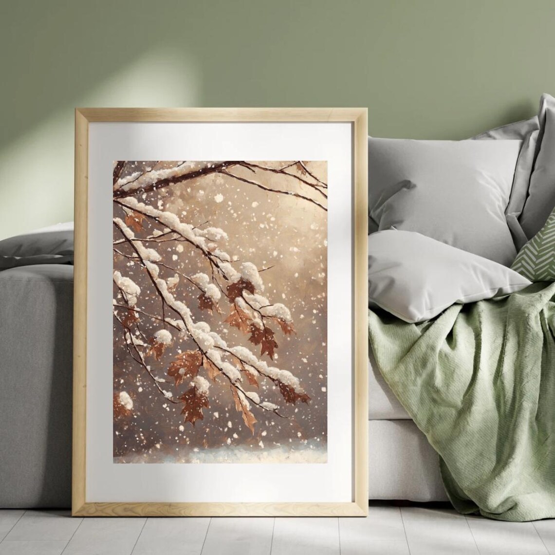 Moody Winter Forest Art Print, Seasonal Wall Decor - Image 2