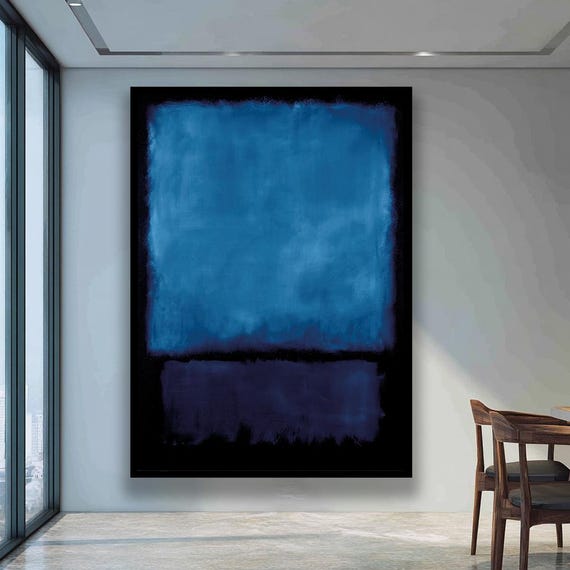 Mark Rothko Blue Canvas Art Famous Abstract Wall Decor For Home Or Office
