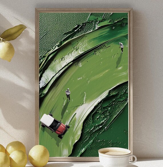 Vintage Golf Print Golf Wall Art Mini Golfers Print Oil Paint Poster Vintage Golf Art Golfing Home Decor