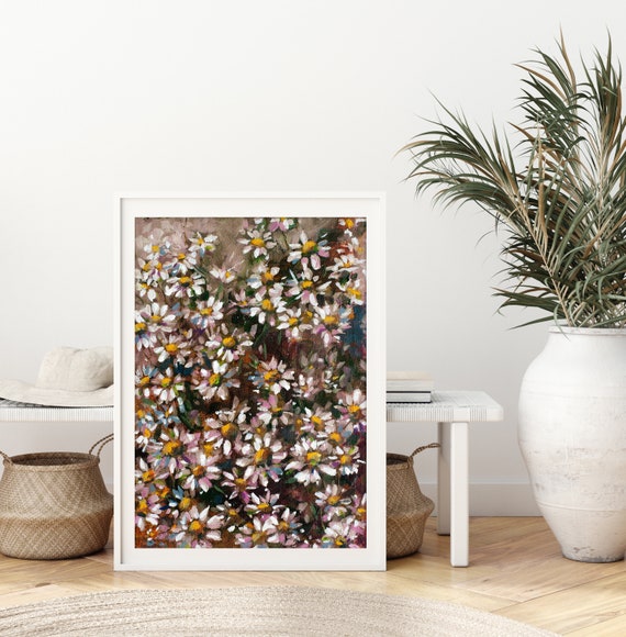 Daisy Print Botanical Floral Art Print