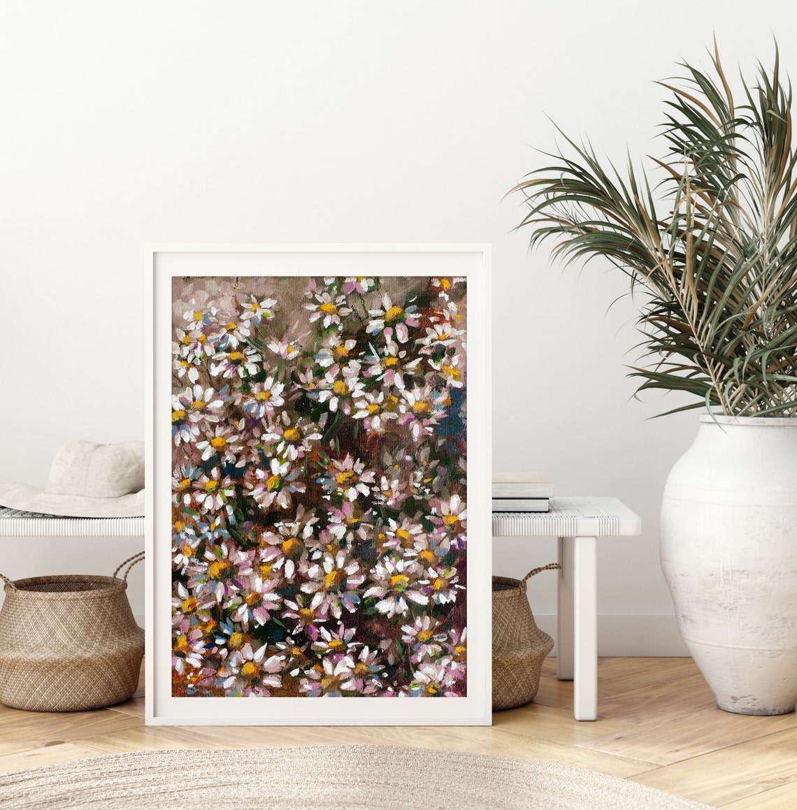 Daisy Print Botanical Floral Art Print