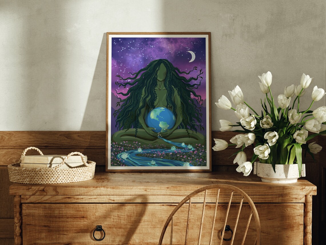 Earth Mama Pachamama Mother Nature Art Print - Image 3