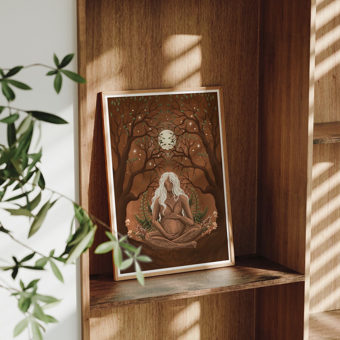 Mother Nurture Pregnant Woman Spiritual Art Print - Image 2