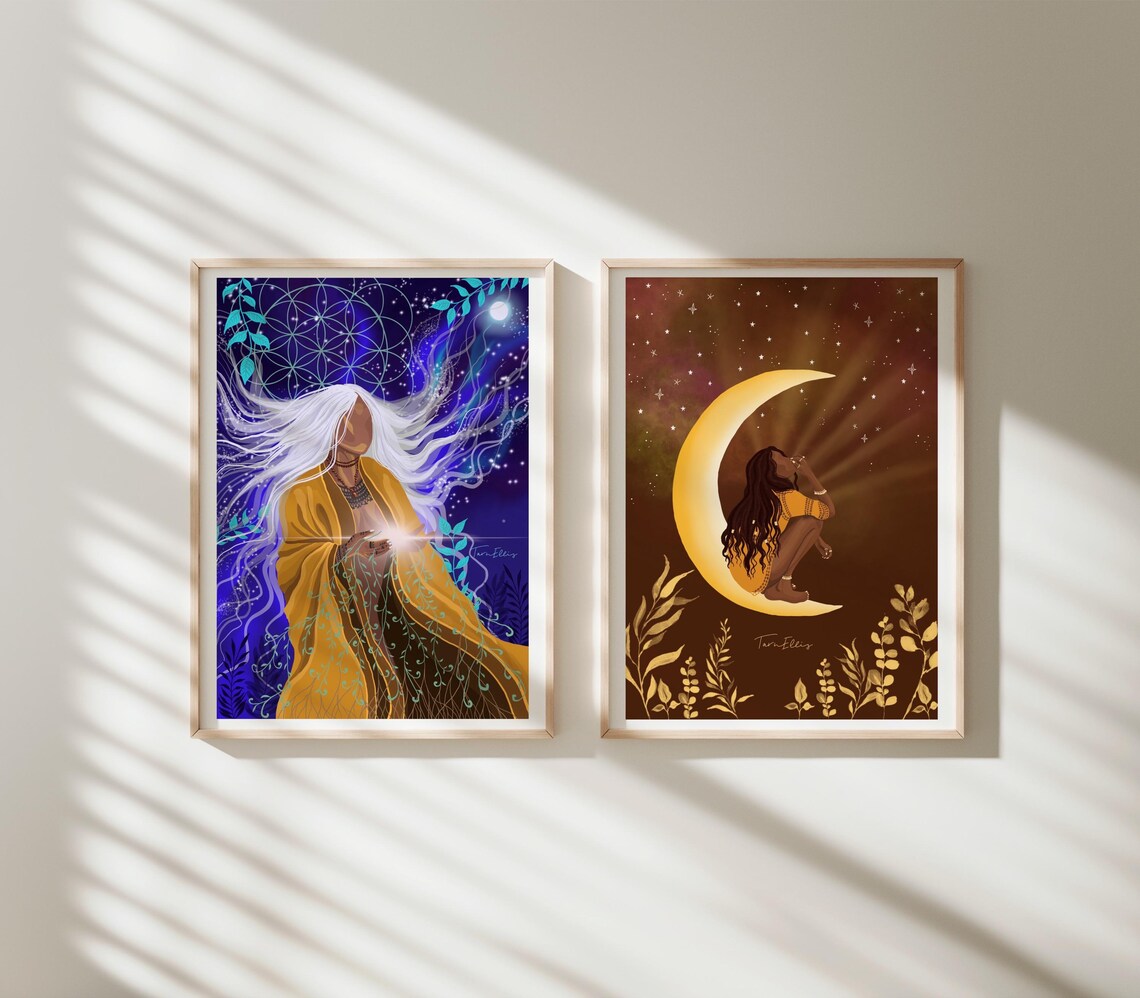 Healing Woman Spiritual Illustration Art Print - Image 2