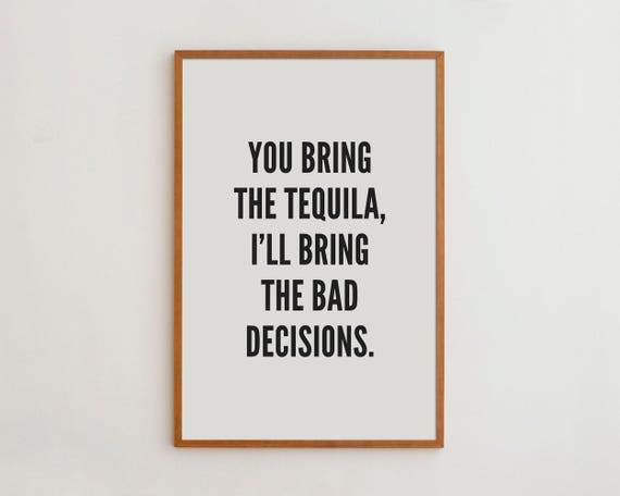 Black And White Typography Print, Minimal Quote Art