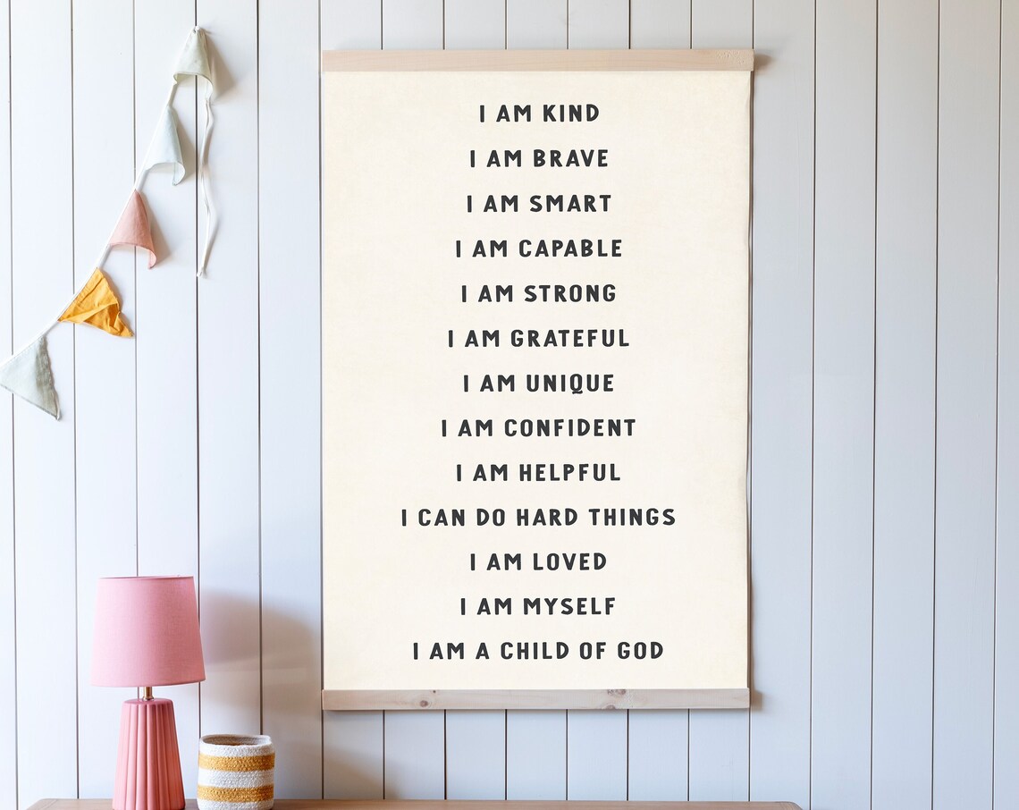 Kids Room Scripture Affirmation Wall Art Print