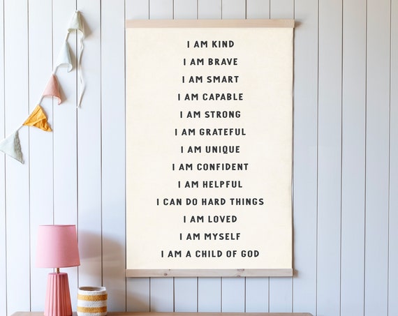 Kids Room Scripture Affirmation Wall Art Print