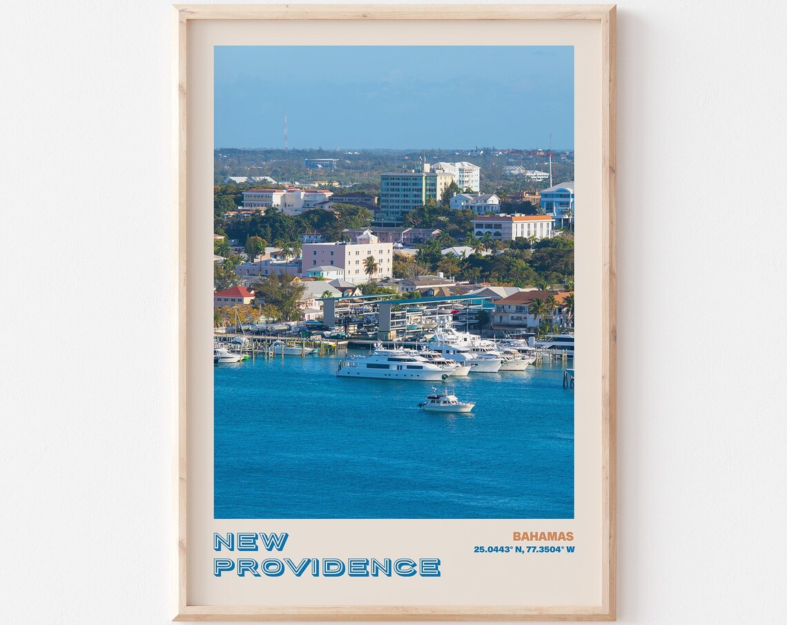 New Providence Bahamas Marina Yachts Harbor Scenic View Poster