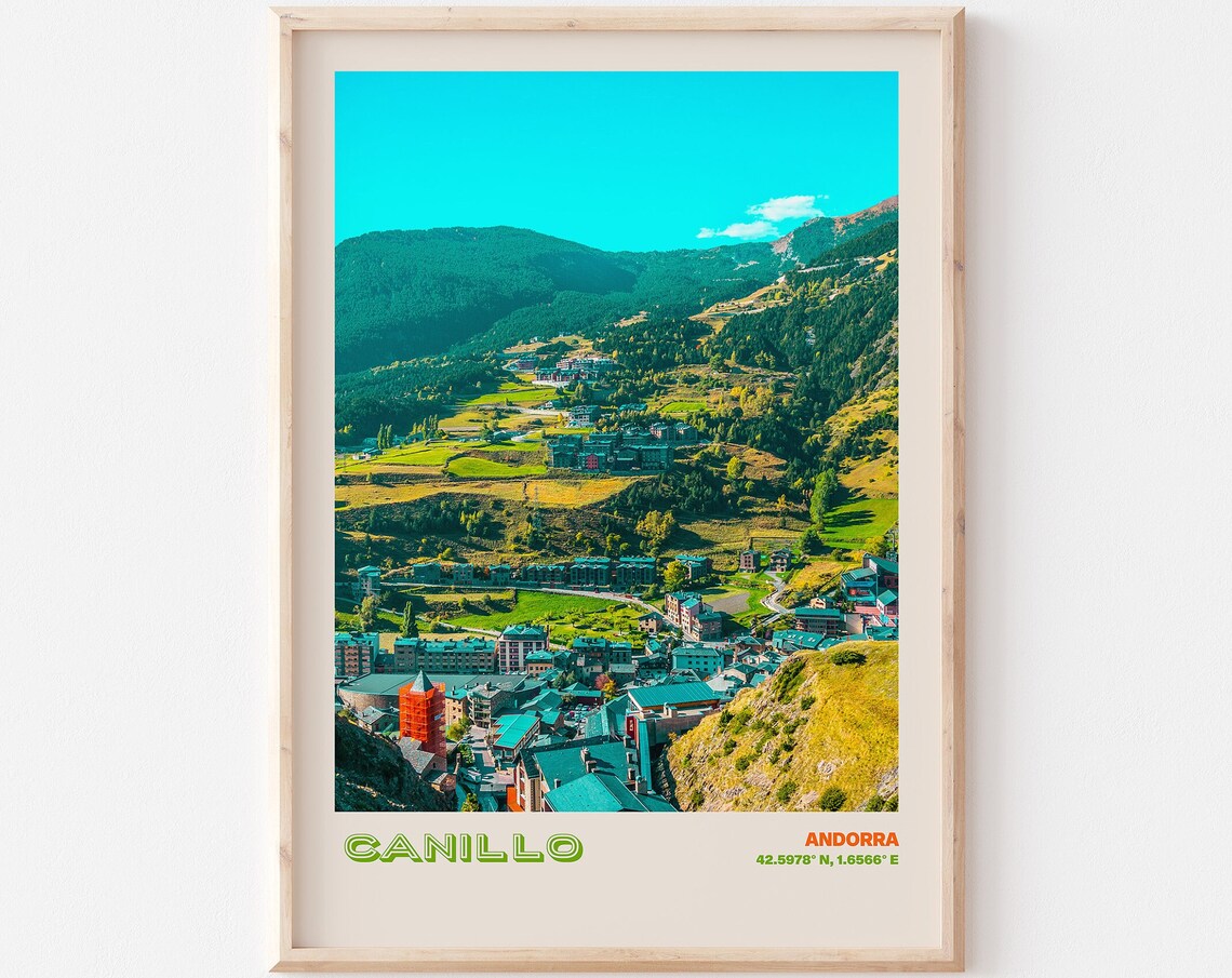 Canillo Andorra Mountain Village Valley Panorama View Poster