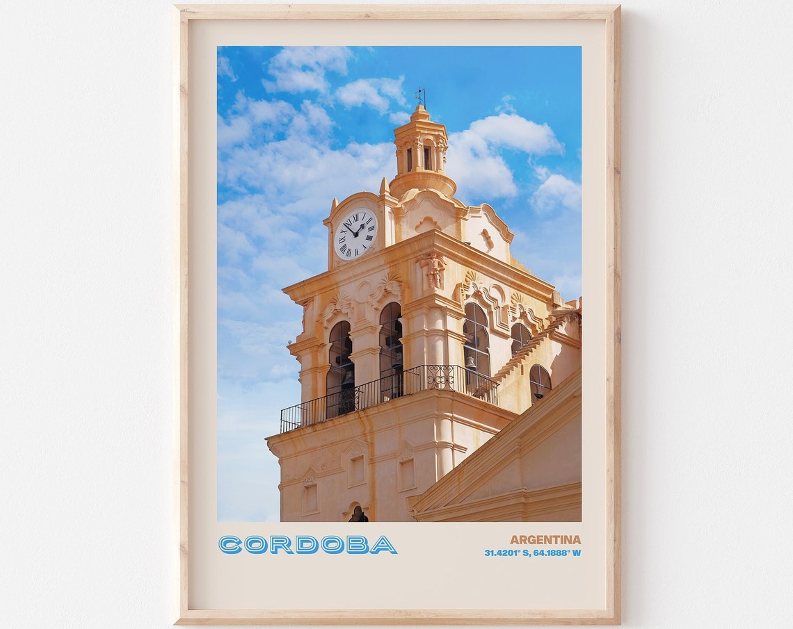 Cordoba Travel Poster Cordoba Print Cordoba Photo Print Cordoba Wall Decor Cordoba Travel Art Argentina Picture Cordoba 4