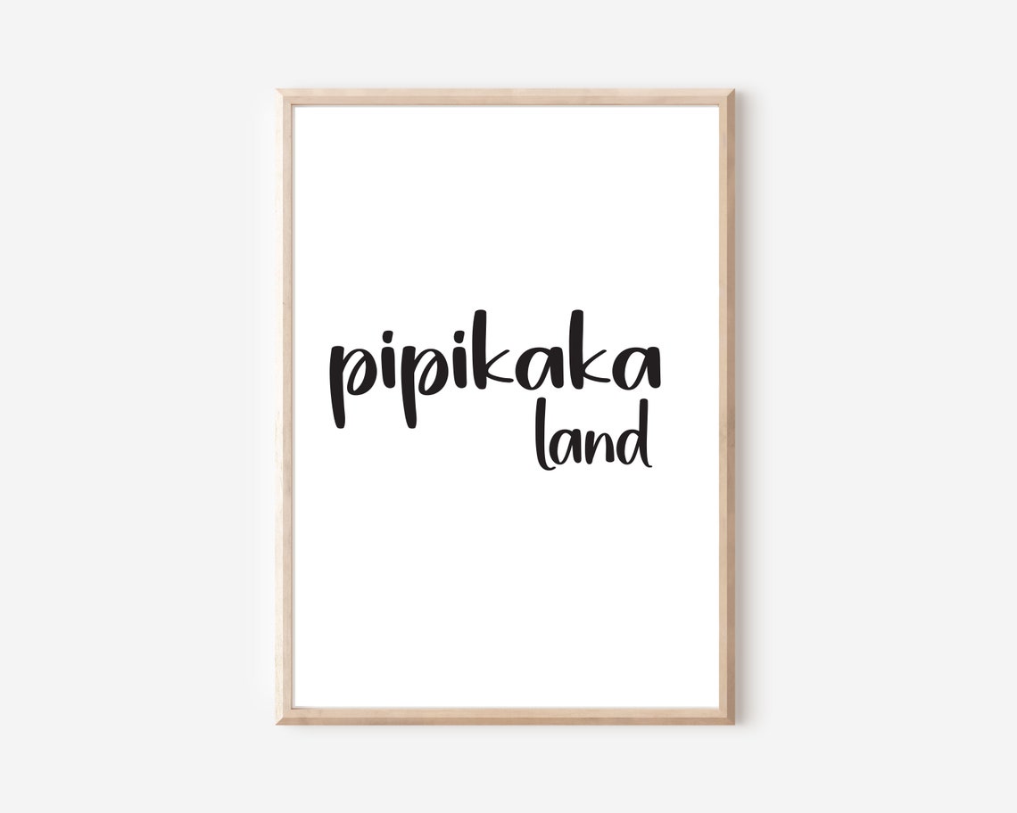 Pipikaka Land Cheeky Funny German Bathroom Typography Quote Poster